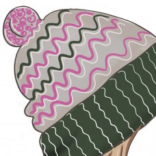 Свободный логотип  для рукодельниц вязания шапки (арт. 78-8)